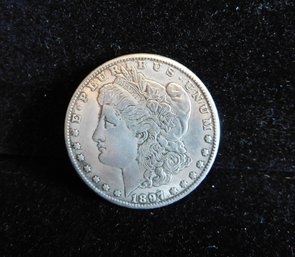 1897 Morgan Silver Dollar (Circulated And Cleaned)
