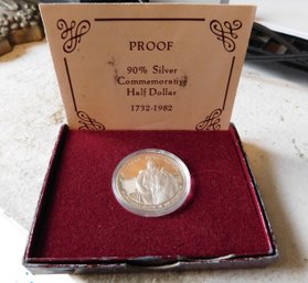 1982 George Washington Silver Proof Half Dollar Commemorative Coin
