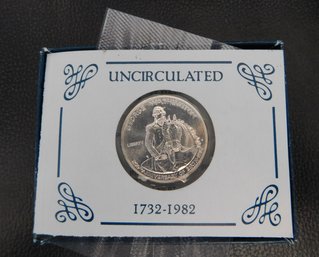 1982 George Washington Uncirculated Silver Half Dollar Commemorative