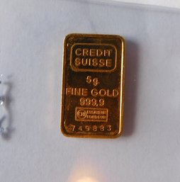 Credit Suisse 5 Grams Gold Bar