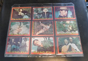 1973 Kung Fu 9 Cards Low Grade