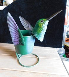 Hummingbird Metal Planter Holder