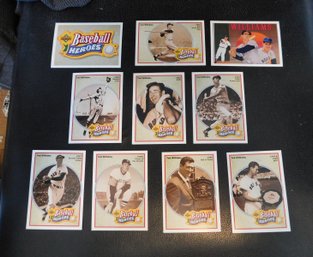 1991 Upper Deck Ted Williams Heroes 10 Cards Complete Set