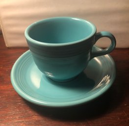 Fiesta Turquoise Cup And Saucer