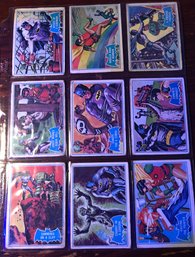 1966 Batman 9 Blue Bat Cards (poor Condition)