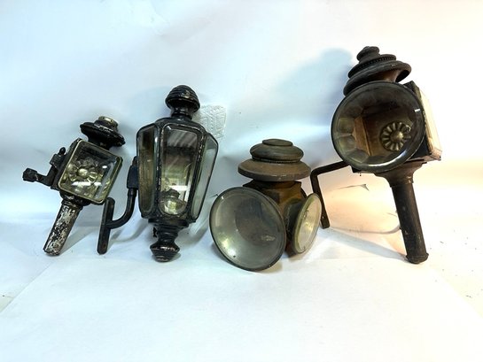 Group Of Antique Carriage Lanterns