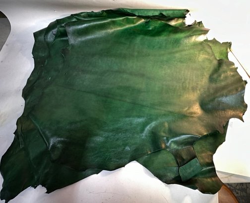 Five Leather Hides Green Finish