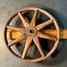 Group Of Antique Wood And Iron Wheels