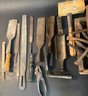 Early Hand Made Nails, Stanley Scraper W/ Other Misc Tools