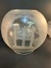 Antique Odd Fellows Etched Glass Shade W/ Two Others