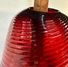 Antique Ribbed Ruby Glass Shade