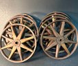 Group Of Antique Wood And Iron Wheels