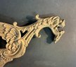 Heavy Ornate Brass Griffin Wall Fixture