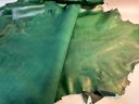 Five Leather Hides Green Finish