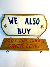 Two Vintage Store Signs