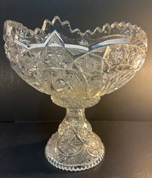 Antique Pressed Glass Punch Bowl