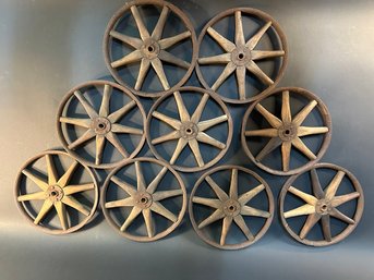 Group Of Antique Wheels