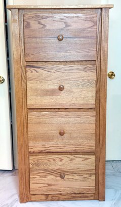 Solid Oak Wooden Dresser File Cabinet
