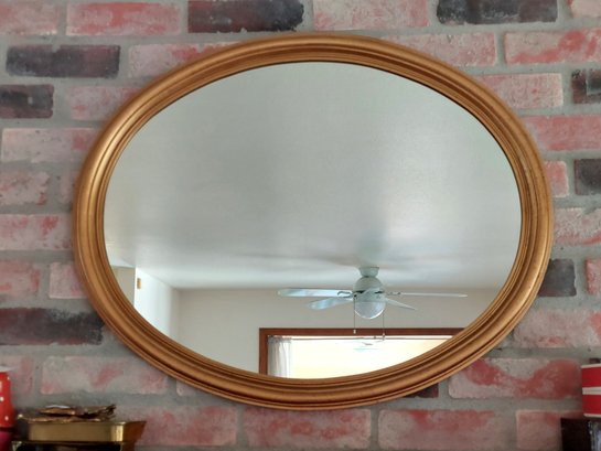 Gold Oval Accent Mirror