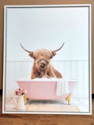 Bull In Tub Wall Art
