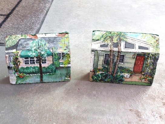 Hand Painted Brick Doorstops 2