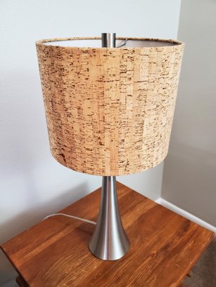 Modern Cork Shade Table Lamp