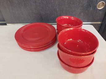 Royal Norfolk Red Dishes