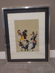 Judith (Yehudit) Yellin, Dancing Jewish Figures And Children, FramedArtist Print