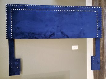 Blue Velvet Headboard