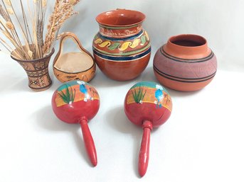 Southwestern Peruvian Pottery Maracas