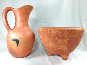 Mexican Vase And Pottery