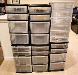 Plastic Organizer Bins Lot Of 6