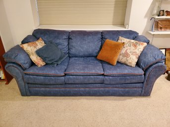 Retro Blue Sleeper Sofa