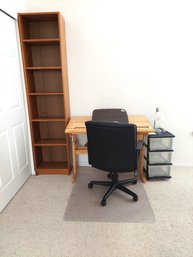 Office Setup Bookcase Chair Desk File Lamp Floor Mat Desk Topper All In One Lot