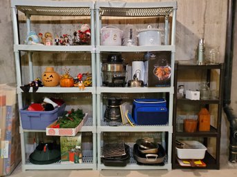 3 Plastic Shelving Units