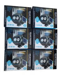 6 New Sensor Brite Solar Powered Black Motion Activated Outdoor Integrated LED Lot 2