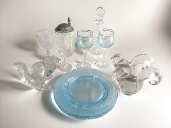 Crystal Squirrels Blue Versailles Plate Blue Crystal Cordial And More