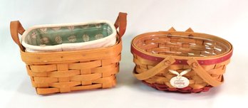 2 Longaberger Small Handmade Baskets