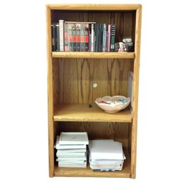Solid Oak Bookcase Excludes Contents