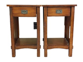 Solid Wood 2 End Tables