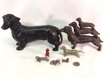 Cast Iron Pewter Etc Collection Of Dachshunds