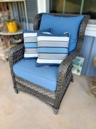 Wicker Outdoor Chair With Cushions #1