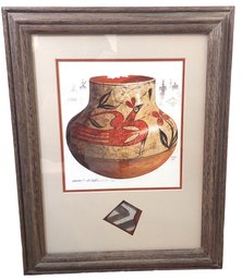 Michael C McCullough Original Gouache Painting Hopi Vase & Ancient Pottery Shard