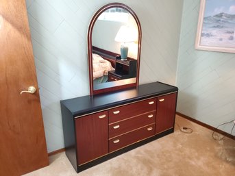 Two Toned Mid Century Queen Dresser Reproduction