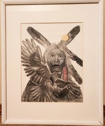 Signed Native American Drawing
