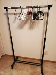 Clothes Hanger Rack On Casters