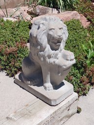 Plaster Lion Statue Yard Art #1