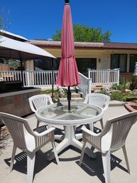 Heavy Duty Glass Patio Table And Chair Set
