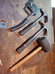 Lot Of Hand Tools- Axe And Stanley Hammer