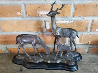 Vintage Gatco Solid Bronze Deer Figurine Statue